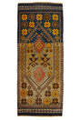 Sarayhan / 1x4 Vintage Handmade Turkish Area Rug Front Side