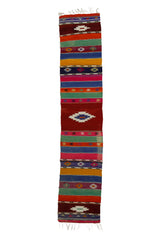 Savastepe / 1x9 Vintage Striped Hallway Runner Front Side