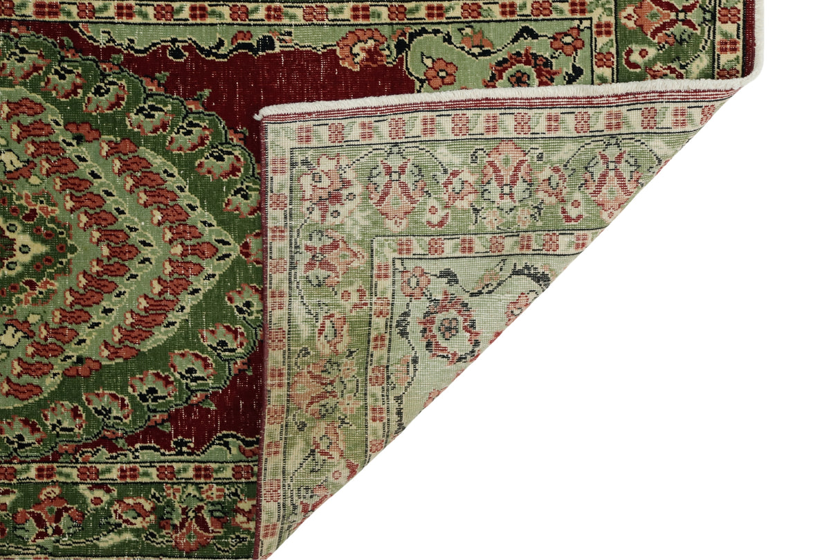 Senirkent / 3x8 Vintage Oriental Wool Area Rug Back Side