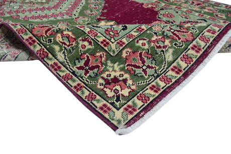 Senirkent / 3x8 Vintage Oriental Wool Area Rug Texture