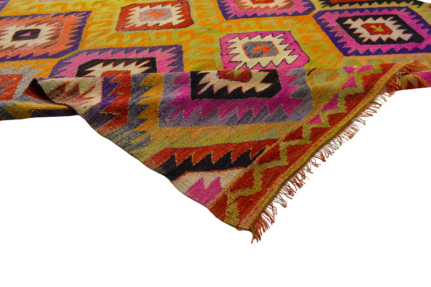 Seydikemer / 5x8 Oriental Flatweave Kilim Rug Texture