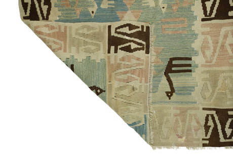Sivaslı / 3x5 Tribal Vintage Boho Kilim Rug Back Side