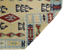 Tomarza / 3x5 Bohemian Wool Turkish Kilim Rug Back Side