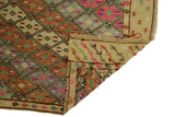 Topraklık / 4x6 Vintage Oriental Handmade Kilim Rug Back Side