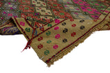 Topraklık / 4x6 Vintage Oriental Handmade Kilim Rug Texture