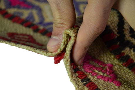 Topraklık / 4x6 Vintage Oriental Handmade Kilim Rug Thickness