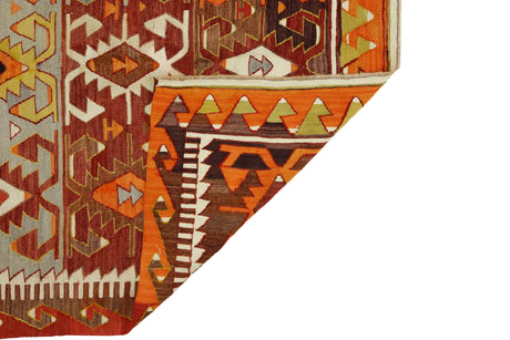 Toprakvadi / 5x10 Vintage Oriental Wool Kilim Rug Back Side