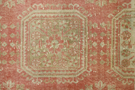 Ugurlu / 2x11 Vintage Handmade Pastel Rug Runner Close Up