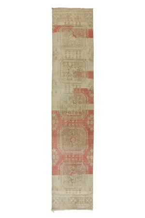 Vintage Handmade Pastel Rug Runner