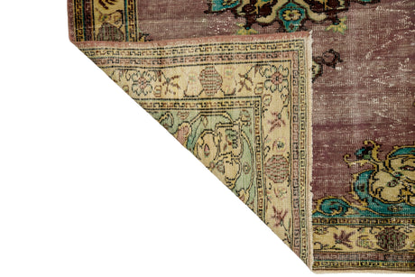 Uluborlu / 6x8 Vintage Turkish Area Rug Back Side