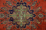 Yaylabelen / 7x9 Red Vintage Oriental Area Rug Close Up