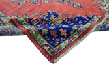 Yaylabelen / 7x9 Red Vintage Oriental Area Rug Texture