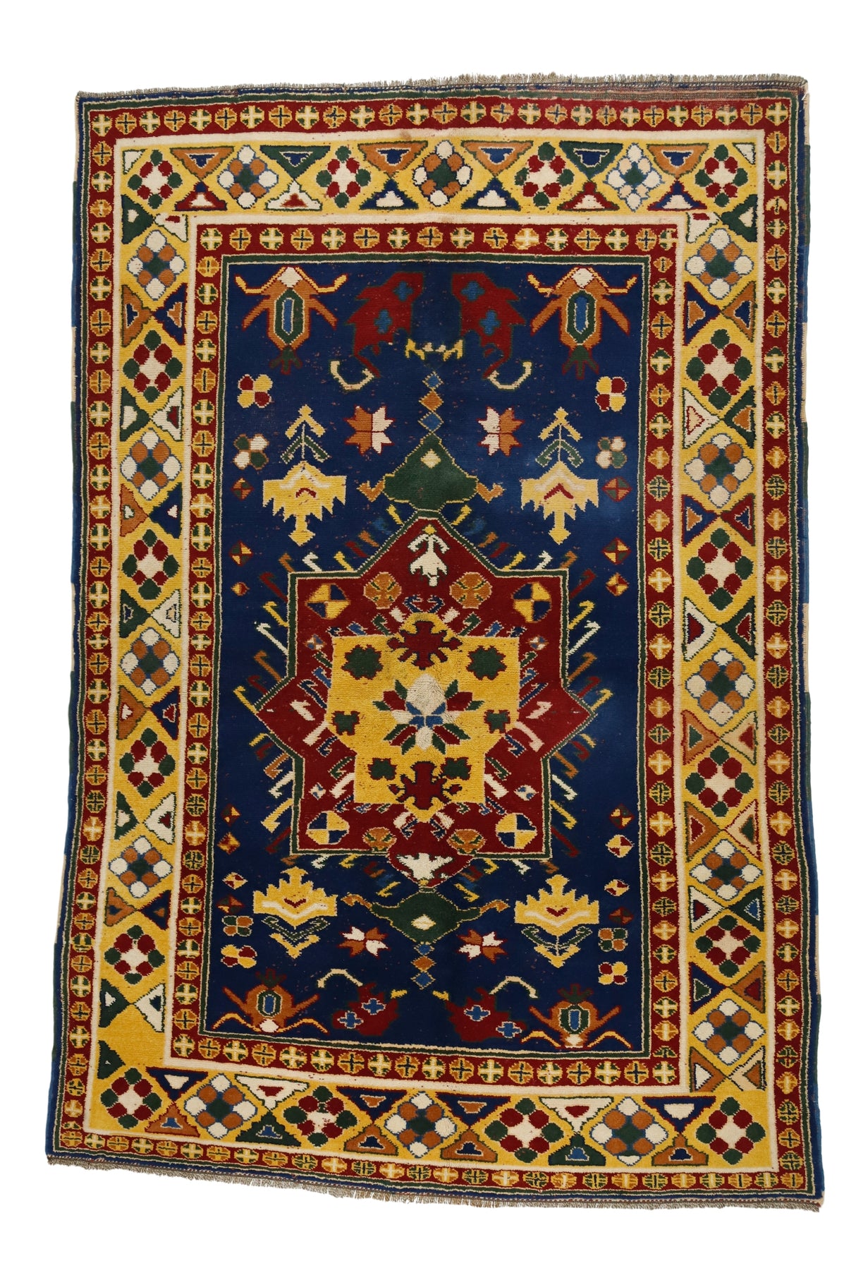 Yazır / 6x8 Vintage Handmade Wool Area Rug Front Side