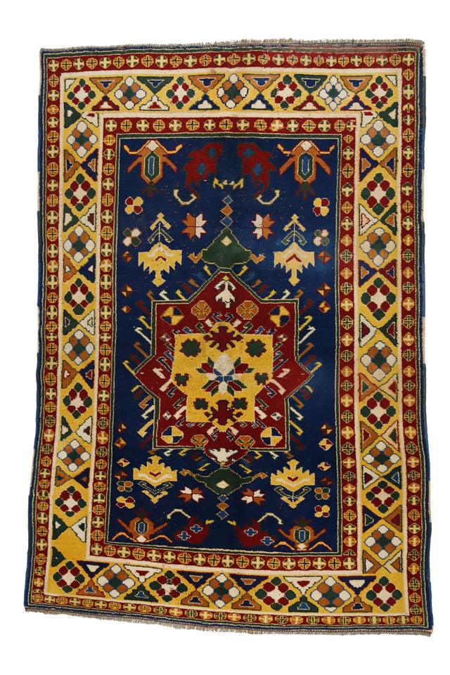 Yazır / 6x8 Vintage Handmade Wool Area Rug Front Side