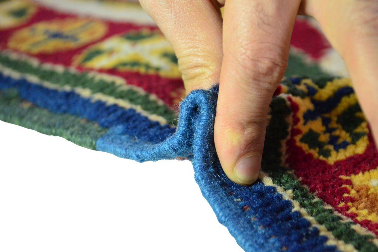 Yazır / 6x8 Vintage Handmade Wool Area Rug Thickness