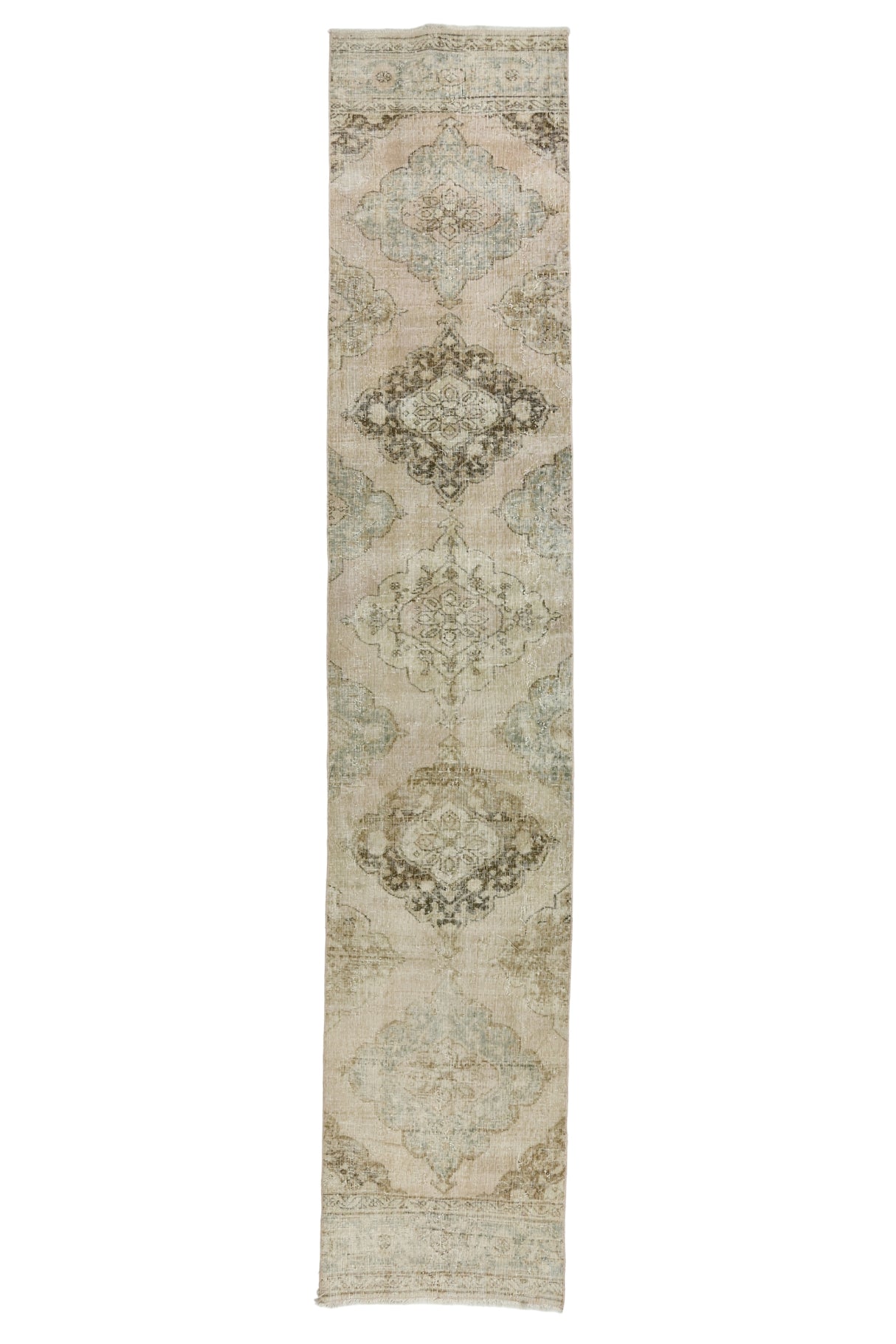 Yurt / 2x13 Vintage Oriental Rug Runner Front Side