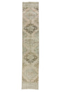 Yurt / 2x13 Vintage Oriental Rug Runner Front Side