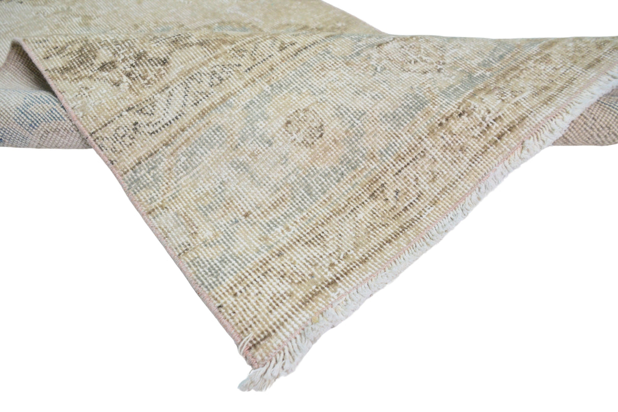 Yurt / 2x13 Vintage Oriental Rug Runner Texture